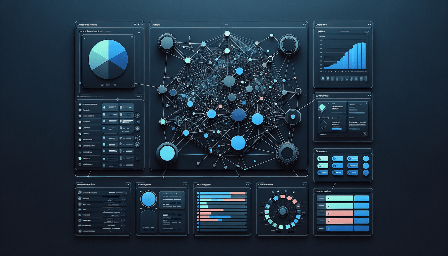 A polished web application dashboard with nodes and kanban boards