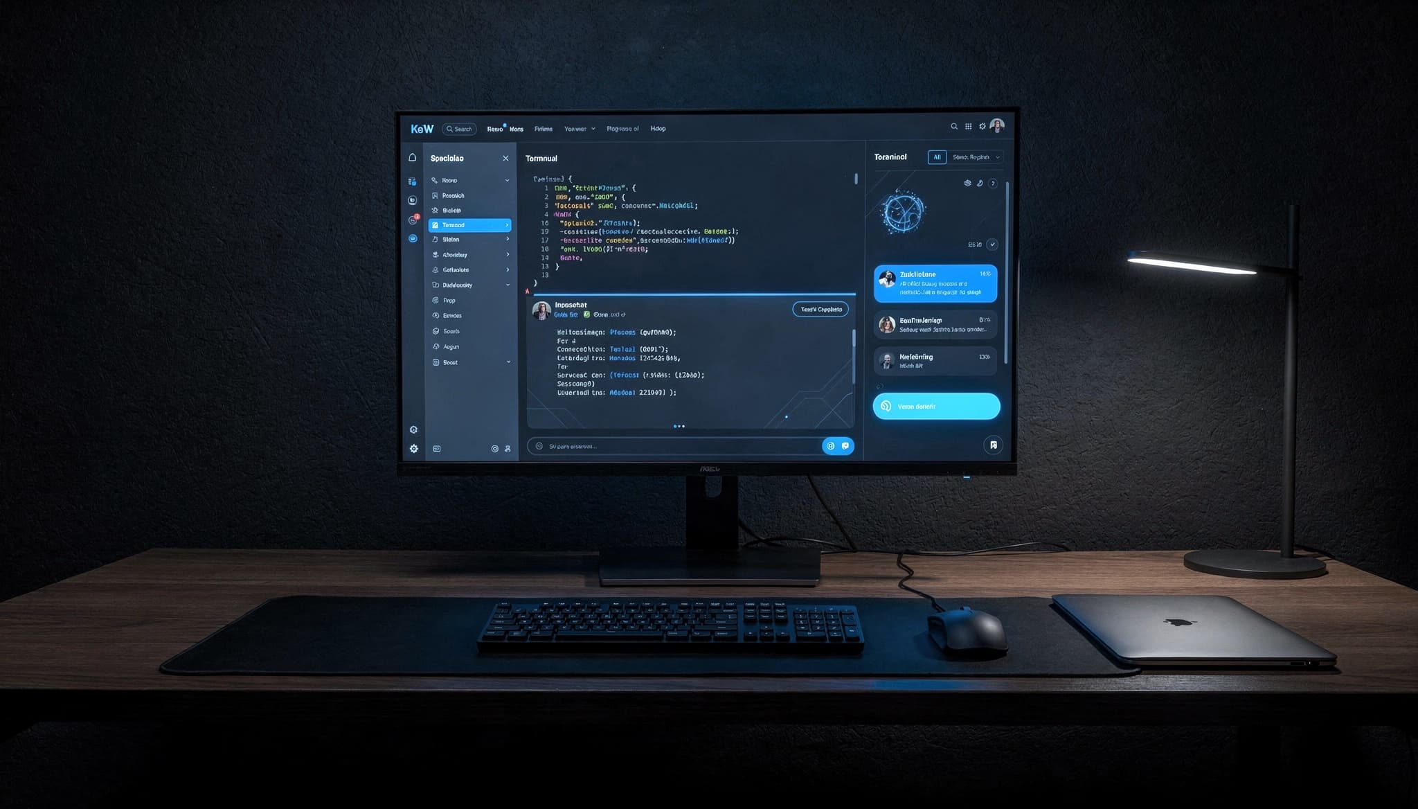 Split-screen comparison showing chaotic traditional workspace versus calm OpenClaw-powered setup