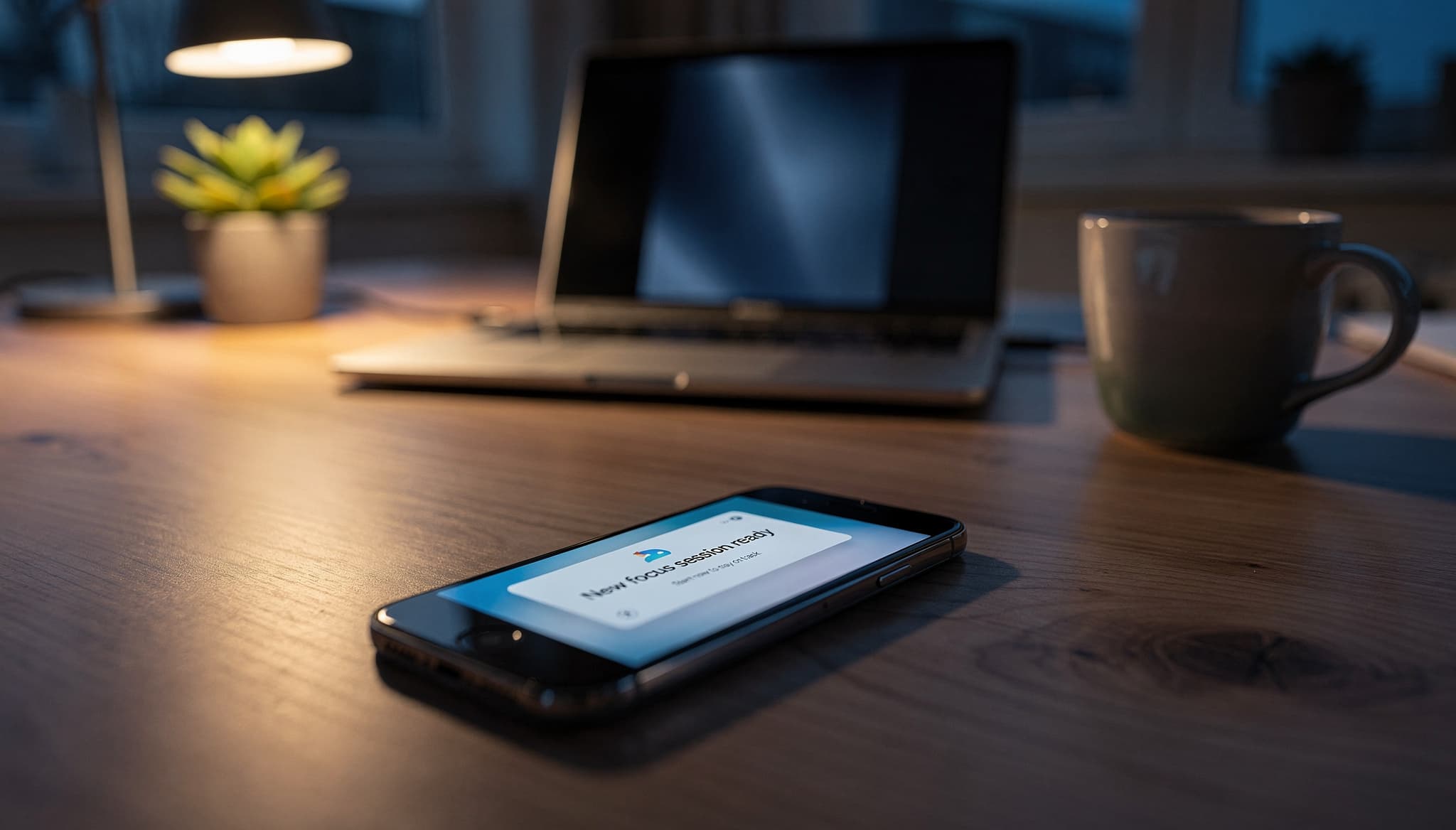 Example of a proactive notification showing assistant alerting about a meeting conflict